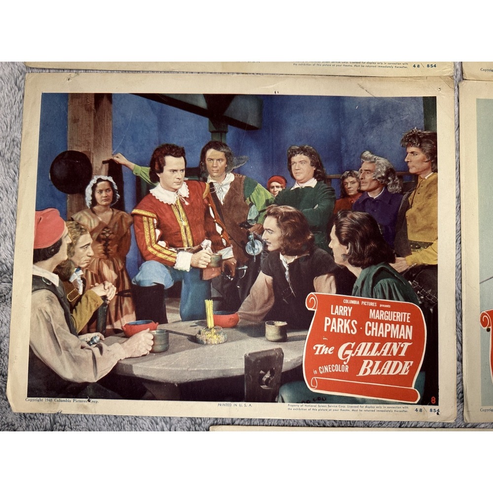 The Gallant Blade (1948) Lobby Cards Lot of 5 w/ Title Card — Columbia - Picture 5 of 8